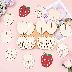 24 шт. 2 стиля необработанных деревянных соломенных украшений для пива&nbsp;WOOD-SC0002-26