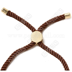 Наполовину готовые браслеты-слайдеры из скрученной миланской веревки FIND-G032-01G