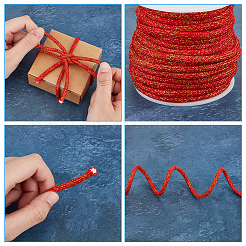 10 ярд круглый полиэстеровый золотисто-металлический шнур OCOR-BC0007-51A