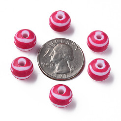 Непрозрачные полосатые акриловые бусины&nbsp;MACR-S373-27A-03