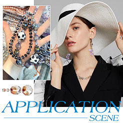 2 прядь прозрачных гальванических стеклянных бусин EGLA-PH0001-75A