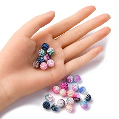 50 шт.5 цвета акриловые бусины из искусственного жемчуга OACR-FP0001-16