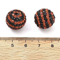 Полосатый узор на тему хэллоуина полимерная глина стразы бусины CLAY-NH0001-01B