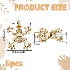 Подвески из кубического циркония с покрытием из латуни&nbsp;KK-DR0001-51