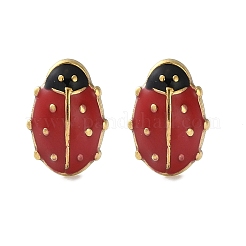 Серьги-гвоздики из нержавеющей стали 304 с эмалью&nbsp;EJEW-S259-01B-G