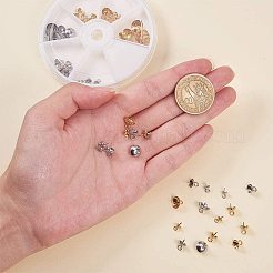 304 нержавеющая сталь чашечка жемчужные штифты булавки подвески STAS-PH0011-02