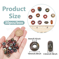 Природного индийского агата Европейский бисером G-NB0001-68