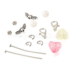 Наборы для самостоятельного изготовления подвески в виде ангела из искусственного жемчуга из АБС-пластика&nbsp;DIY-FP0001-44