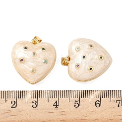 Кулоны с эмалью из латуни с микро паве&nbsp;KK-G536-22G