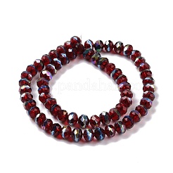 Прозрачные стеклянные бусины гальваническим пряди&nbsp;GLAA-F122-02