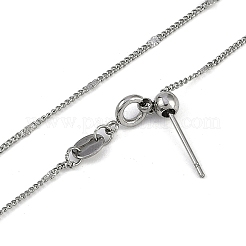 Ожерелья из звеньевой цепи из нержавеющей стали 304 NJEW-H042-03P