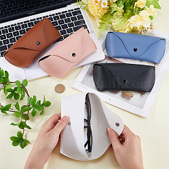 5 шт. 5-х цветный чехол для очков из искусственной кожи&nbsp;AJEW-CN0002-14