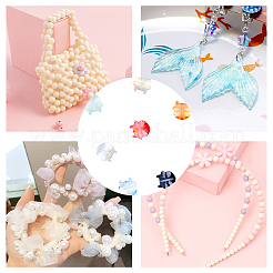 Прозрачная выпечка расписные стеклянные бусины DGLA-CA0001-01