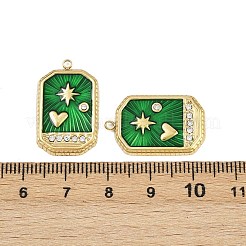 Подвески из нержавеющей стали 304 со стразами STAS-P415-16G