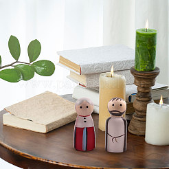 20 шт. 2 стиля необработанных деревянных кукол-прищепок&nbsp;DJEW-BC0001-30