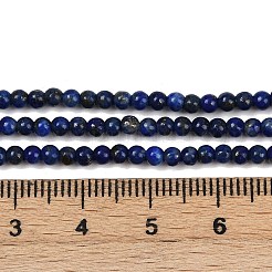 Нитки бусины из натурального ляписа-лазури&nbsp;LS-G-RM250101-B37