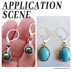 48шт 6 стиля латунные серьги с рычагом KK-AR0003-59S