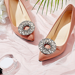 Украшение для обуви из хрусталя и горного хрусталя из сплава DIY-FG0003-73