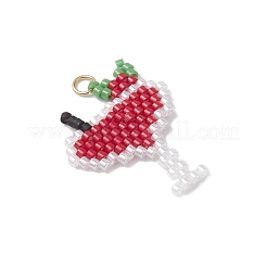 6шт 6 цвета подвески из стеклянного бисера&nbsp;PALLOY-MZ00913