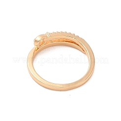 Открытые манжеты из латуни с микропаве кубический цирконий RJEW-R146-05A-KCG