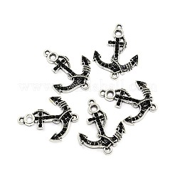 Якорь античный серебряный тон сплав горный хрусталь звенья соединители&nbsp;ALRI-N024-03E