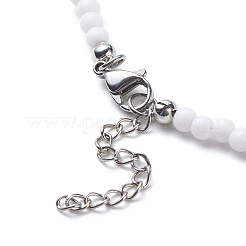 3шт 3 цветных окрашенных синтетических бирюзовых черепаховых и акриловых ожерелья из бисера NJEW-JN04036