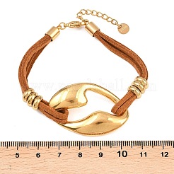 Браслеты из бархатного шнура и подвесок из нержавеющей стали 304&nbsp;BJEW-H638-04G