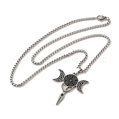 201 ожерелье с подвеской из нержавеющей стали с эмалью NJEW-P293-09G