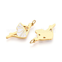 Подвески из нержавеющей стали 304 с эмалью&nbsp;STAS-N115-01A-G