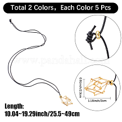 10 шт. 2-цветный латунный макраме-мешок пустой держатель камней для изготовления подвесок-ожерельев&nbsp;NJEW-SC0001-62