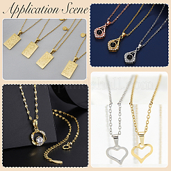 100 шт. латунные защелки на дужках KK-BBC0014-76G