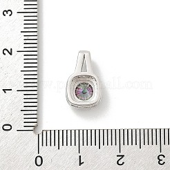 925 стерлингового серебра микро Pave прозрачные кубические циркониевые подвески STER-U008-02P-02