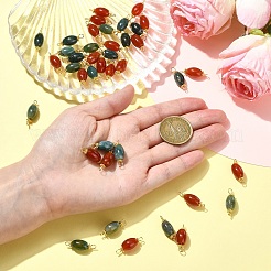 20 шт. подвески-коннекторы из натурального сердолика&nbsp;PALLOY-YW00101-01