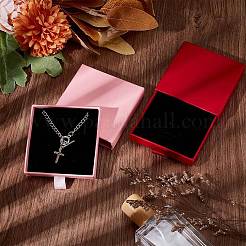 2 шт. 2-х цветные квадратные картонные бумажные коробки для набора украшений CBOX-BBC0001-01