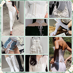 Хлопковые ленты с рисунком «елочка» и кольцами-люверсами OCOR-PH0005-36A-01