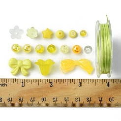 DIY круглый бант цветок акриловые бусины браслеты комплекты ювелирных изделий&nbsp;DIY-FS0006-27