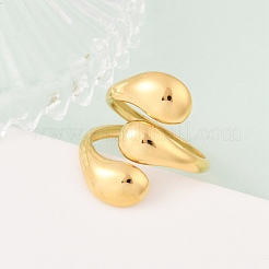 Кольца-манжеты из нержавеющей стали 304 в форме капли RJEW-R018-01G-01