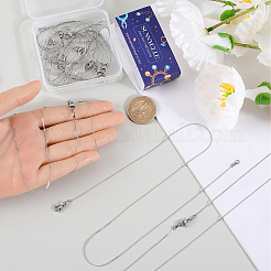 12 шт. набор из цепочек-змеек из нержавеющей стали 304 для мужчин и женщин NJEW-SC0001-15