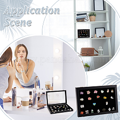 Прямоугольная бархатная коробка для значков CON-WH0089-105B