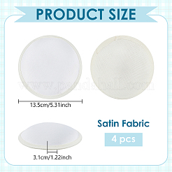 Атласная ткань с полиэстером плоская круглая шляпа-фасинатор основа для шляпного дела&nbsp;FIND-WH0173-320A