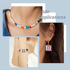 10 шт. двухцветные окрашенные стеклянные бусины&nbsp;LAMP-YW0001-95