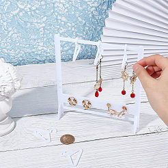 Непрозрачные акриловые подставки для серег EDIS-WH0029-13