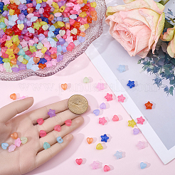 1000шт 20-х цветные прозрачные акриловые бусины&nbsp;MACR-SC0002-42