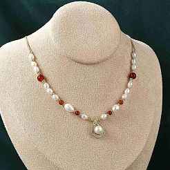 Ожерелья с подвесками в виде слезы из латуни NJEW-P325-01G