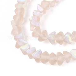 Матовые прозрачные стеклянные бусины GLAA-N054-4mm-03