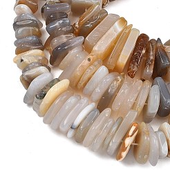 Серые натуральные бусины из агата &nbsp;G-A302-A02-01