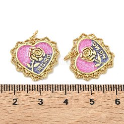 Латунные эмалевые подвески ко дню матери&nbsp;KK-G555-15G-02
