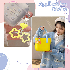 7 шт. подвеска из смолы в виде звезды и сердца двух цветов&nbsp;HJEW-SP0001-28