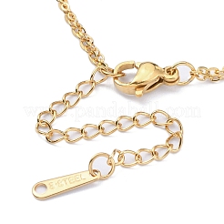 Браслет из двухслойных тросов и цепей из нержавеющей стали 304 BJEW-E092-02G