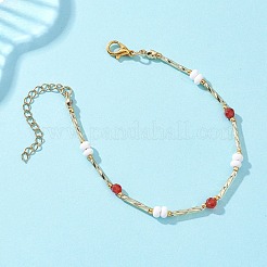 4 шт. браслеты из стеклянных бусин для женщин BJEW-MZ00261